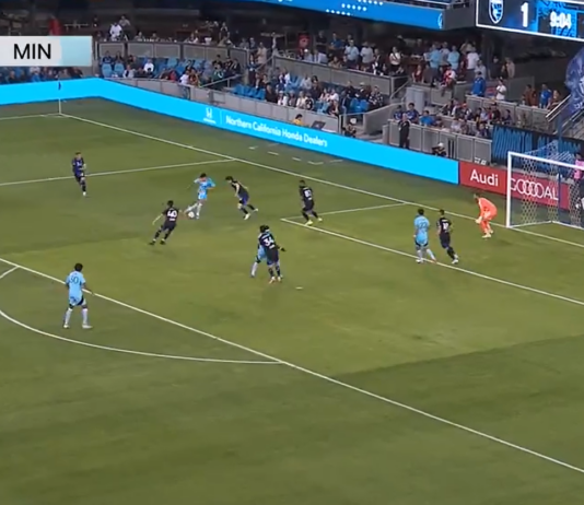 Video: Loistelias suoritus – Minnesota Unitedin Joaquín Pereyra painoi rabona-maalin MLS:ssä