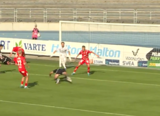 Video: FC Lahden Momodou Sarr puski voittomaalin lähes nurmen pinnasta Veikkausliigassa