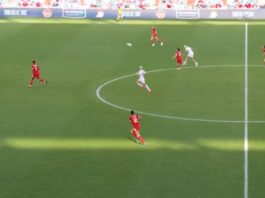 Video: Tanskan naisten maajoukkueelta huima maali lähes puolesta kentästä Kanada - Tanska