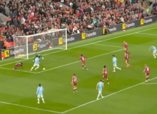 Liverpool romahti punaisen kortin jälkeen – Manchester City teki kolme maalia 13 minuutissa!