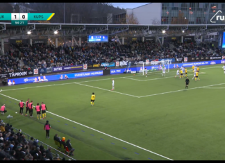 Video: KuPS-kapteeni Petteri Pennanen laukoi taas maalin suoraan kulmapotkusta