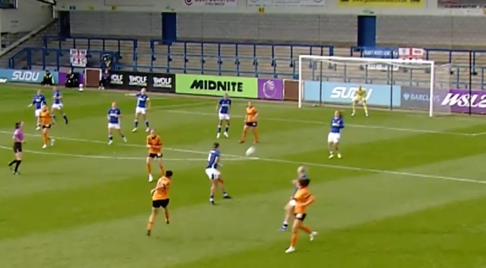 Video: Wolves-puolustaja laukoi uskomattoman maalin 30 metristä Women’s League Cupissa