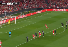 Video: Benfican Jhon Durán laukoi tylyn Panenka-rankkarin Viljami Sinisalon taakse