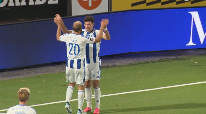 Video: Mads Borchers pamautti hattutempun – HJK takoi tennislukemat Veikkausliigassa