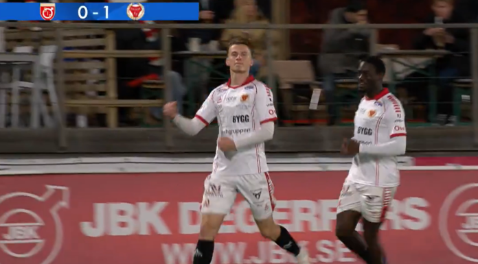 Video: Marius Söderbäck sijoitti kauden avausmaalinsa Ruotsin Allsvenskanissa